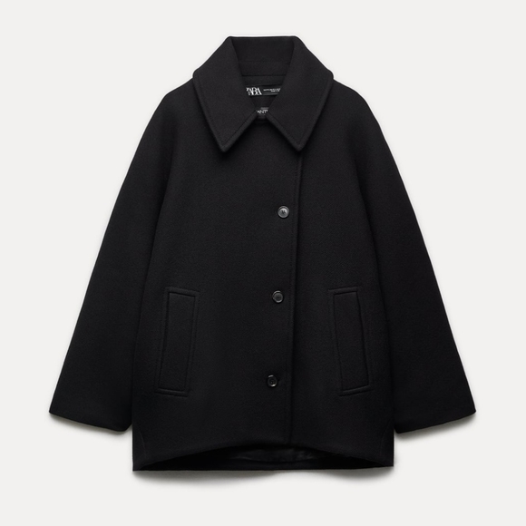 ZARA MANTECO WOOL COAT Black - Picture 14 of 17